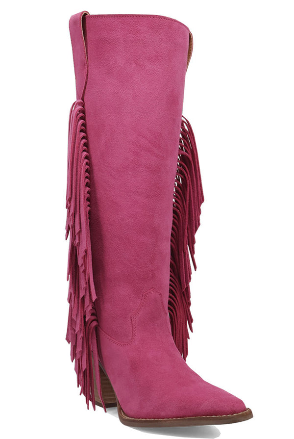 Dingo Women's Twister Fringe Leather Knee-High Boot