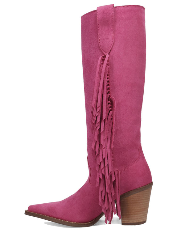 Dingo Women's Twister Fringe Leather Knee-High Boot
