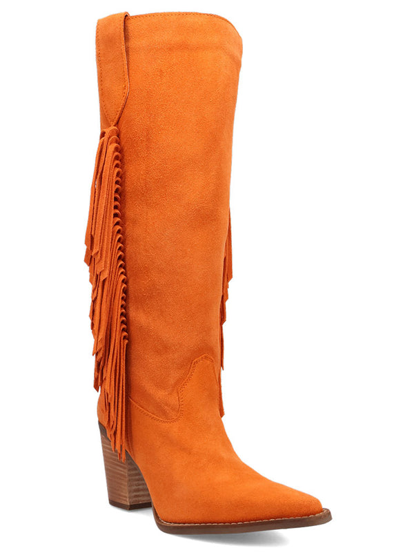 Dingo Women's Twister Fringe Leather Knee-High Boot