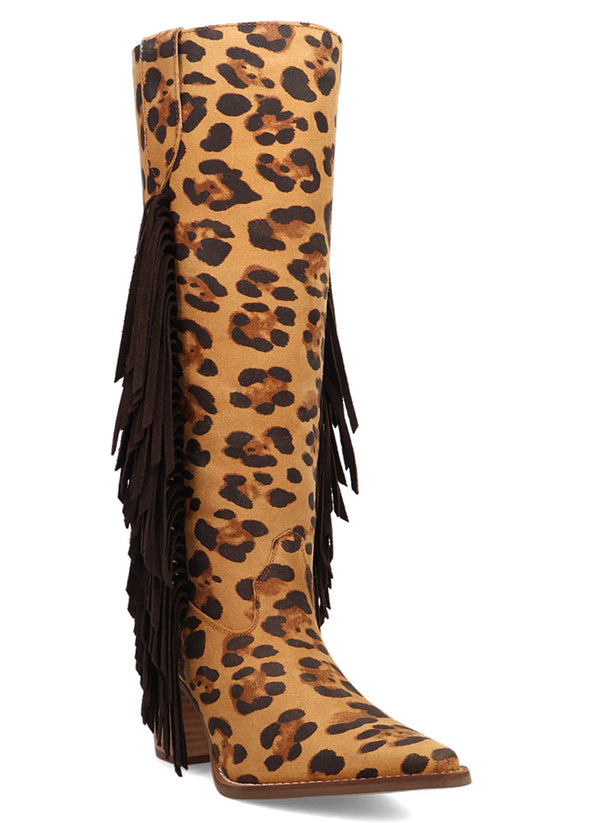 Dingo Women's Twister Fringe Leather Knee-High Boot