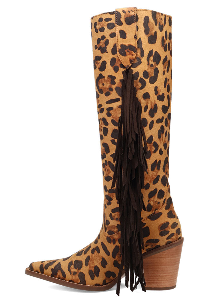Dingo Women's Twister Fringe Leather Knee-High Boot