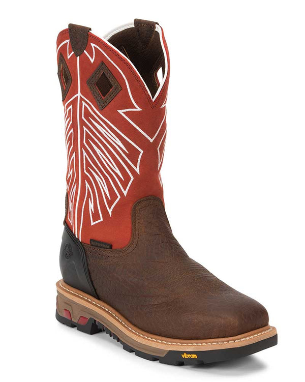 Justin Men's Roughneck 12 Inch WP ST Work
