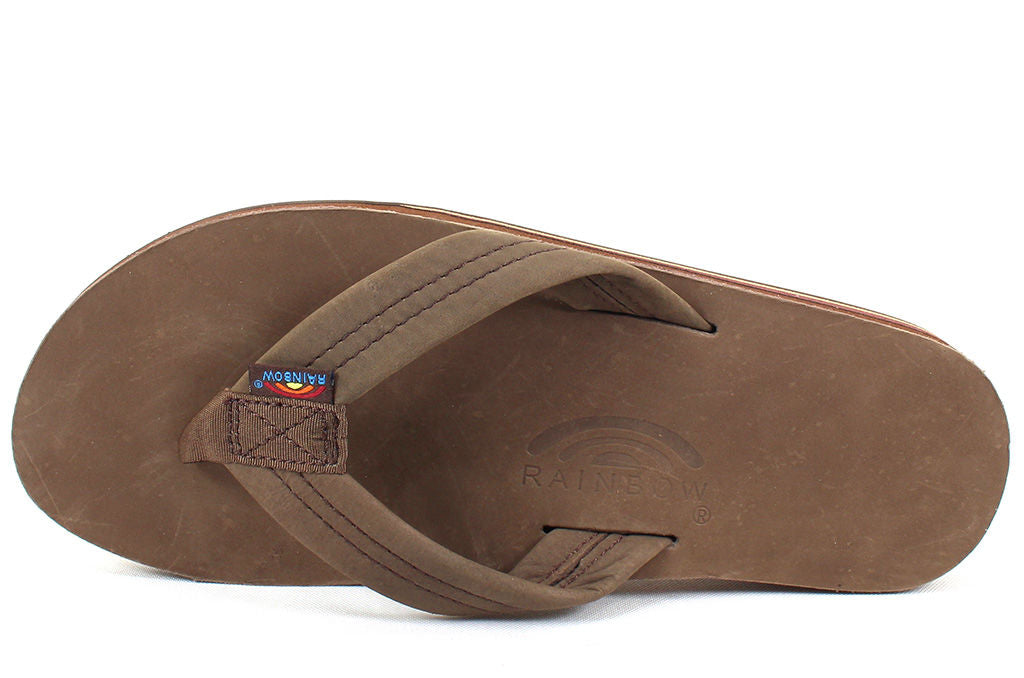 Rainbow Sandals Men's Douber Layer Leather Arch Support Thong Flip
