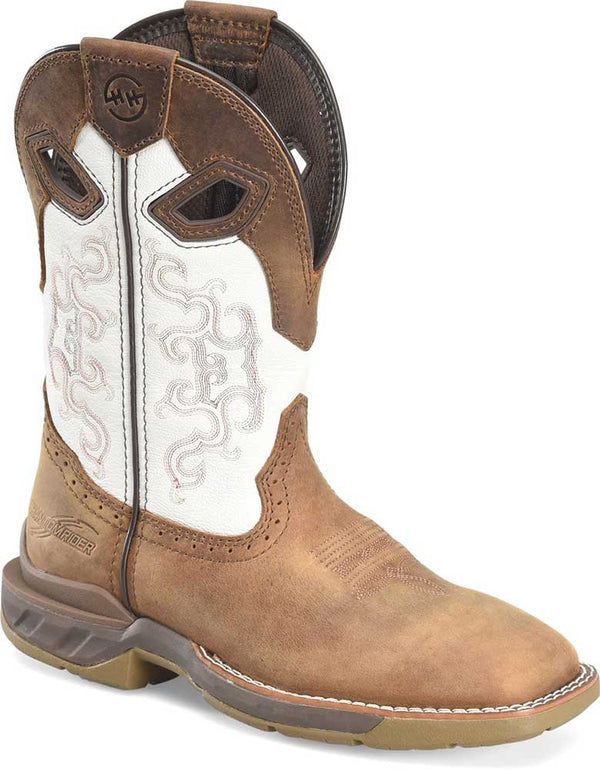 Double-H Boots Men's 11"" Wd Sq Toe C Dark Brown