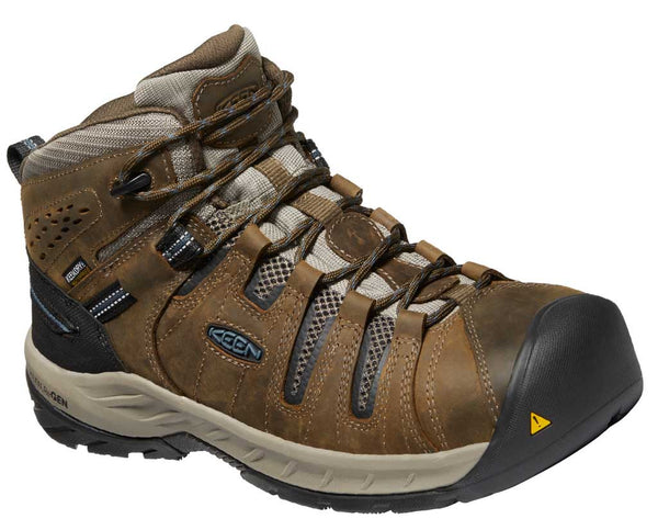 KEEN Utility Men's Flint II Mid WP ST Cascade Brown Orion Blue