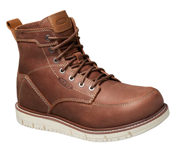 KEEN Utility Men's San Jose 6 Inch Soft Toe Gingerbread Off White