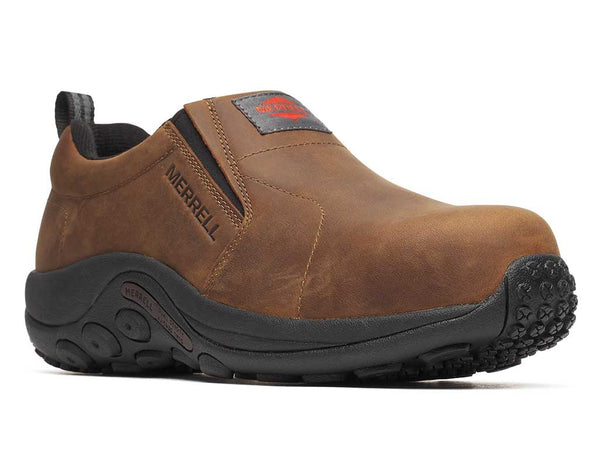 Merrell Men's Jungle Moc Leather Hi-Vis Carbon Toe Waterproof Shoe