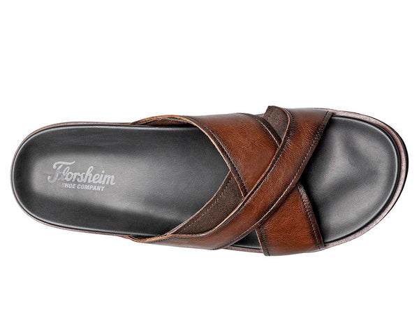 Florsheim Men's Bayside Cross Strap Slide Sandal