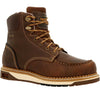 Georgia Boot Men's 6 Inch AMP LT Wedge WP Moc Toe Dark Brown