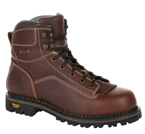 Georgia Boot Men's 6 Inch WP AMP LT Logger Low Heel