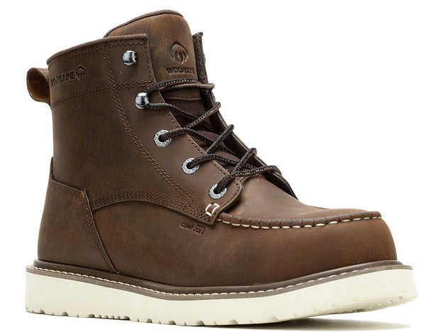 Wolverine Men's Trade Wedge Unlined 6" Moc-Toe Composite Toe