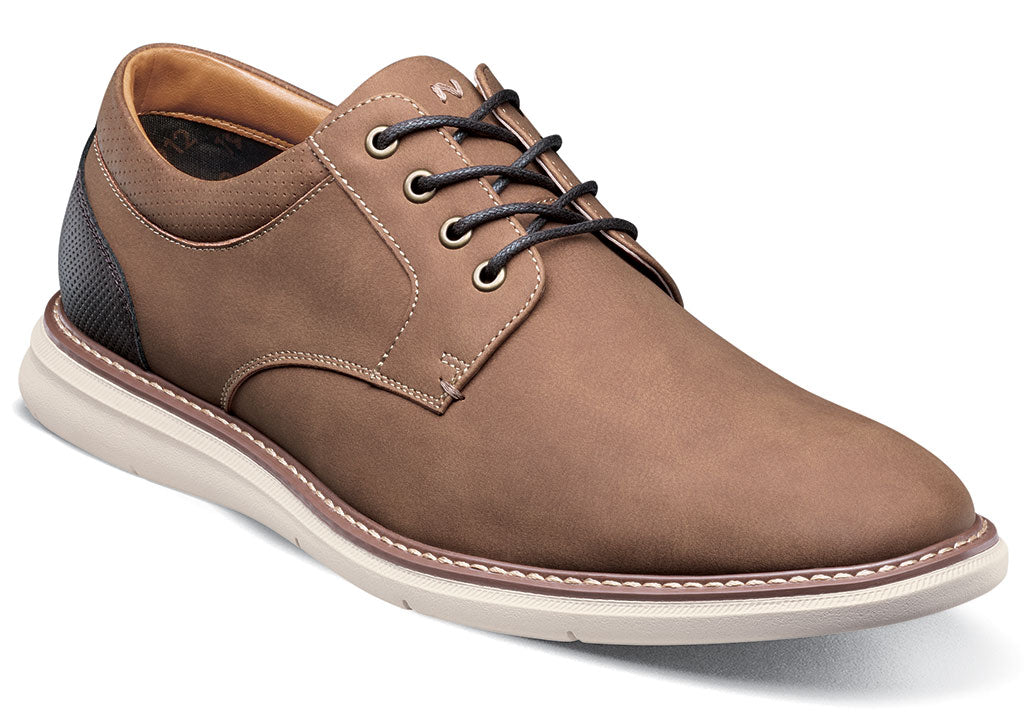 Nunn Bush Chase Casual Plain Toe Oxford 7.5 Men's Cognac
