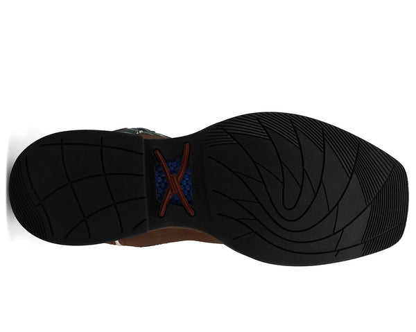 Twisted X Men's 12 Inch Tech X Boot Oiled Buffalo & Green-Blue Slate