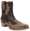 Dingo Men's Serpico Snake Print Leather Boot