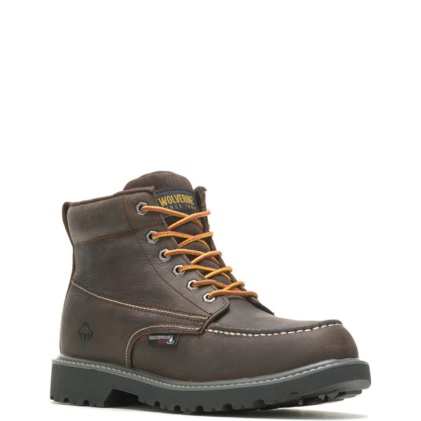 Wolverine Men's Floorhand Moc-Toe 6" WP Work Boot