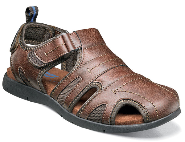 Nunn Bush Brown Leather Men\'s Closed-Toe Fisherman Sandal Nunn Bush Laguna Closed Toe Fisherman Sandals, Brown  main image 2
