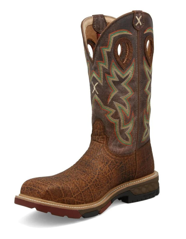 Work Twisted X Men's 12 Inch Nano Composite Safety Toe Western Work Boot