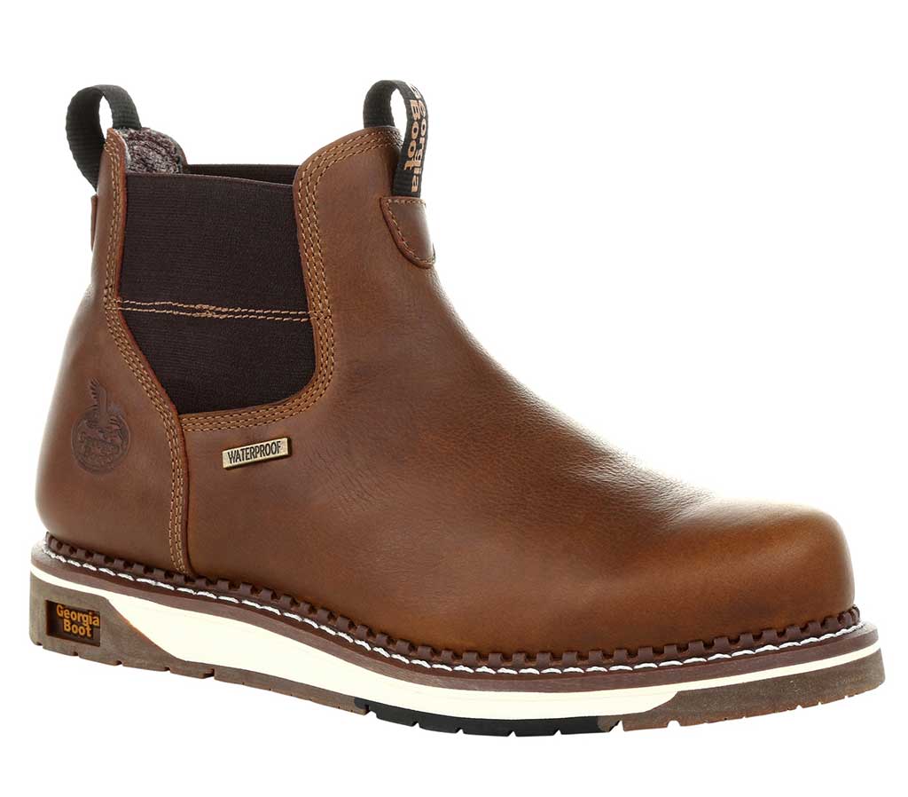 Georgia Boot Men's AMP LT Wedge Steel Toe Waterproof Chelsea