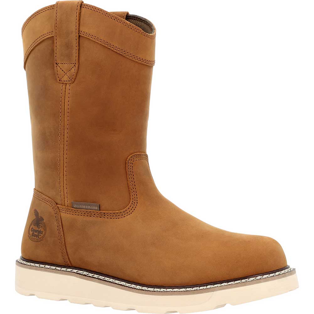 Georgia Boot Men's Core 37 Steel Toe Waterproof 10 Inch Pull On Wedge