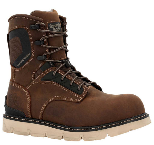 Georgia Boot Men's Carbon Flex Wedge 8 Inch Composite Toe Waterproof