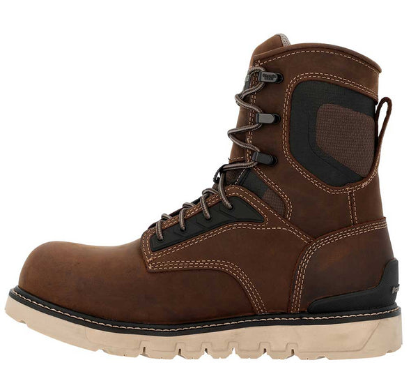 Georgia Boot Men's Carbon Flex Wedge 8 Inch Composite Toe Waterproof