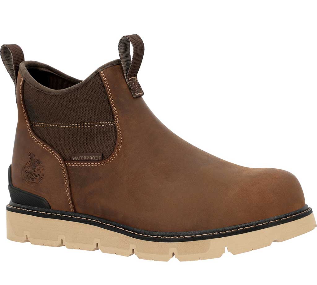 Georgia Boot Men's Carbon Flex Wedge Soft Toe Waterproof Chelsea