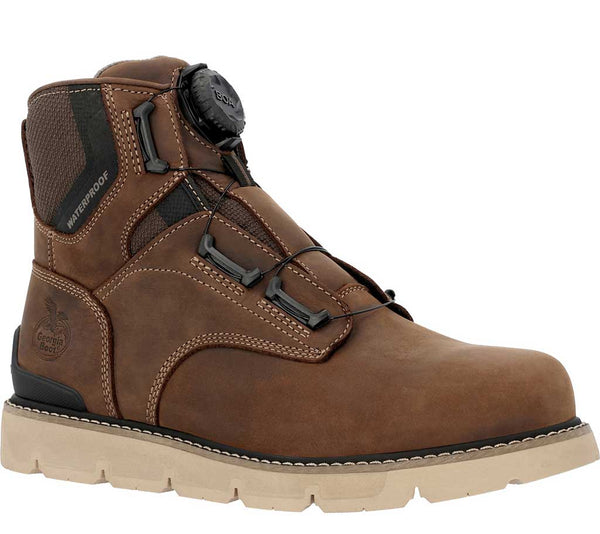 Georgia Boot Men's Carbon Flex Wedge 6 Inch BOA Soft Toe Work Boot