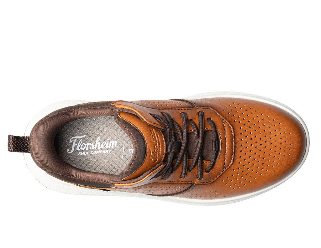 Florsheim Kids Fleet Jr. Perf Toe Elastic Lace Sneaker