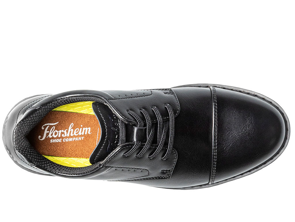 Florsheim Kids Highrise Jr. Elastic Cap Toe Hands Free Oxfords