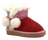 Soda Kids Ada-II Pom Fux Fur Ankle Booties