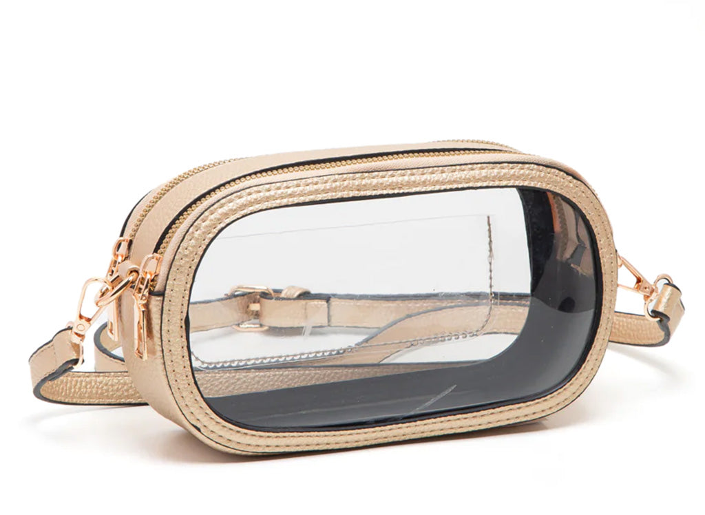 Queens Designs Stadium Clear Oval Crossbody Bags