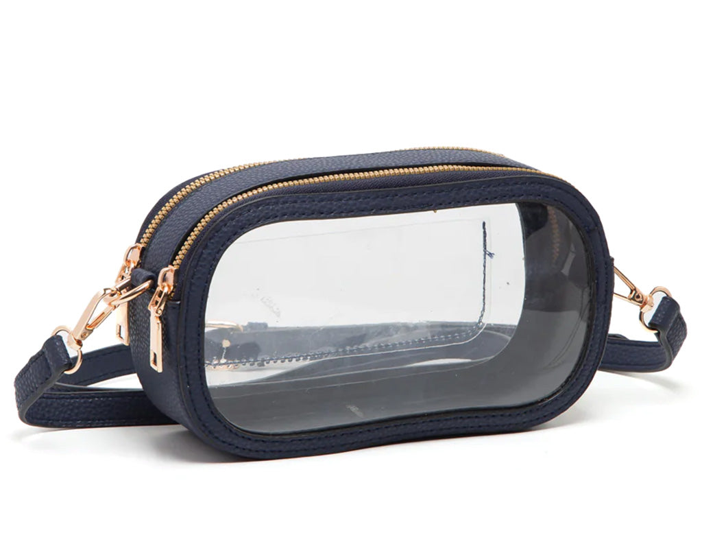 Queens Designs Stadium Clear Oval Crossbody Bags