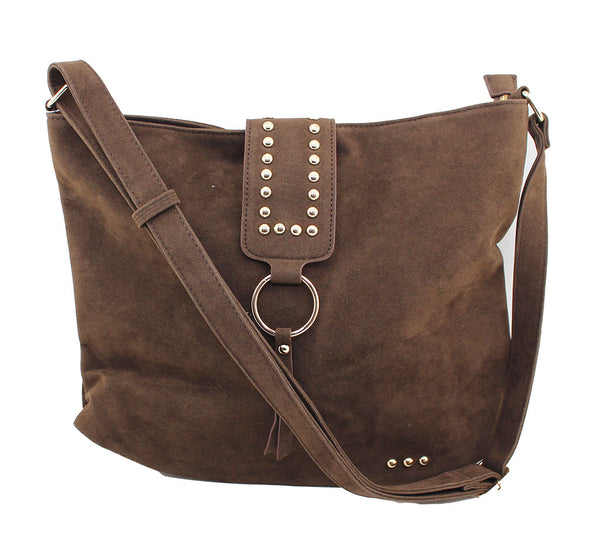 Pretty Simple Rosemary Suede Bucket Bag