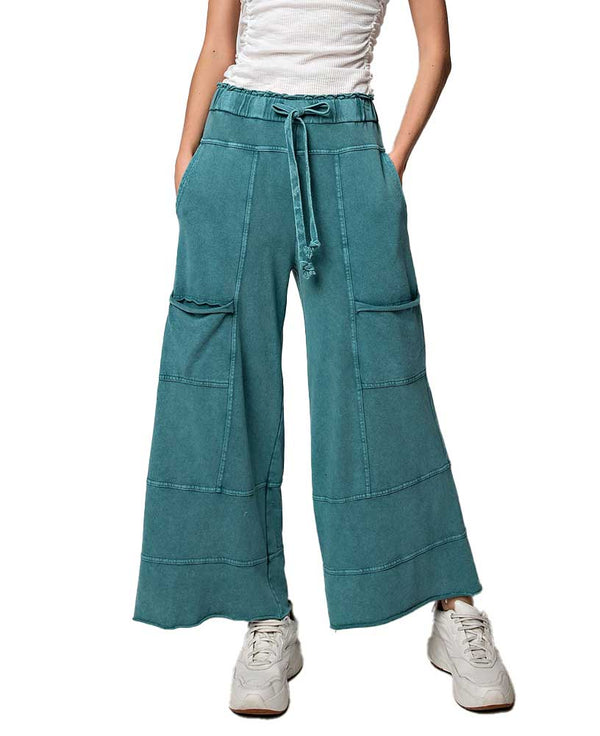 Easel Mineral Wash Knit Cargo Pants