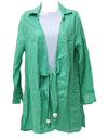 ELAN Linen Tie Blouse