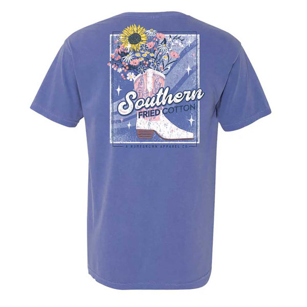 Southern Fried Cotton Boots In Bloom T-Shirt