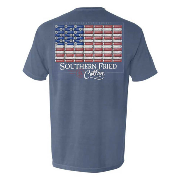 Southern Fried Cotton Shotgun Shell Flag T-Shirt