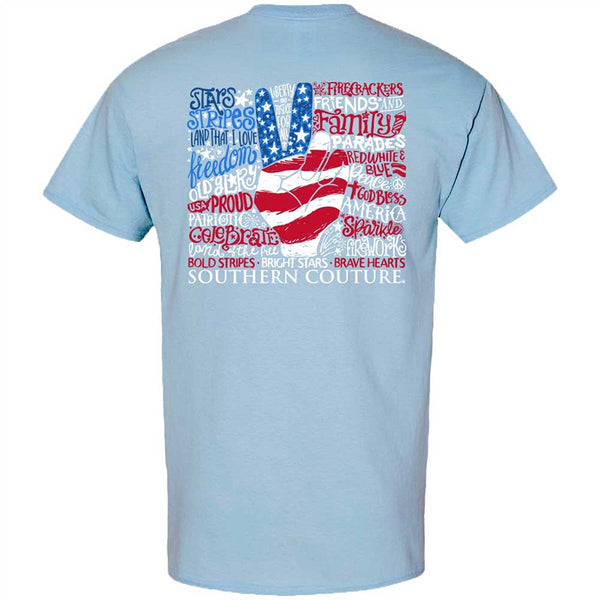 Southern Couture Star & Stripe Peace T-Shirt