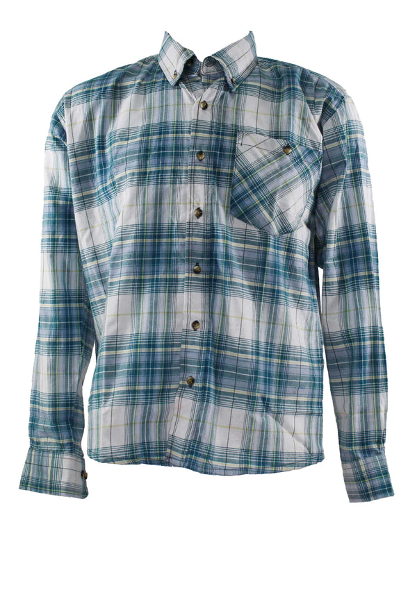Stillwater Supply Co. Men's Indigo Washed Yarn Dyed Plaid