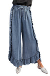 Easel Ruffle Denim Pants