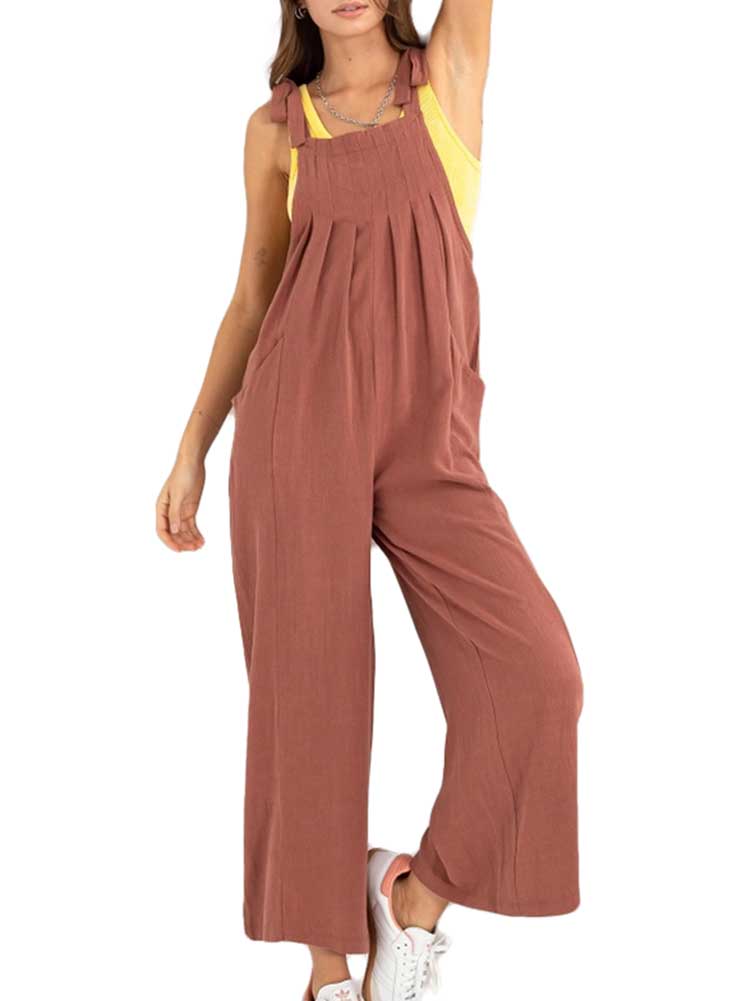 Hyfve Linen Blend Pleated Jumpsuit