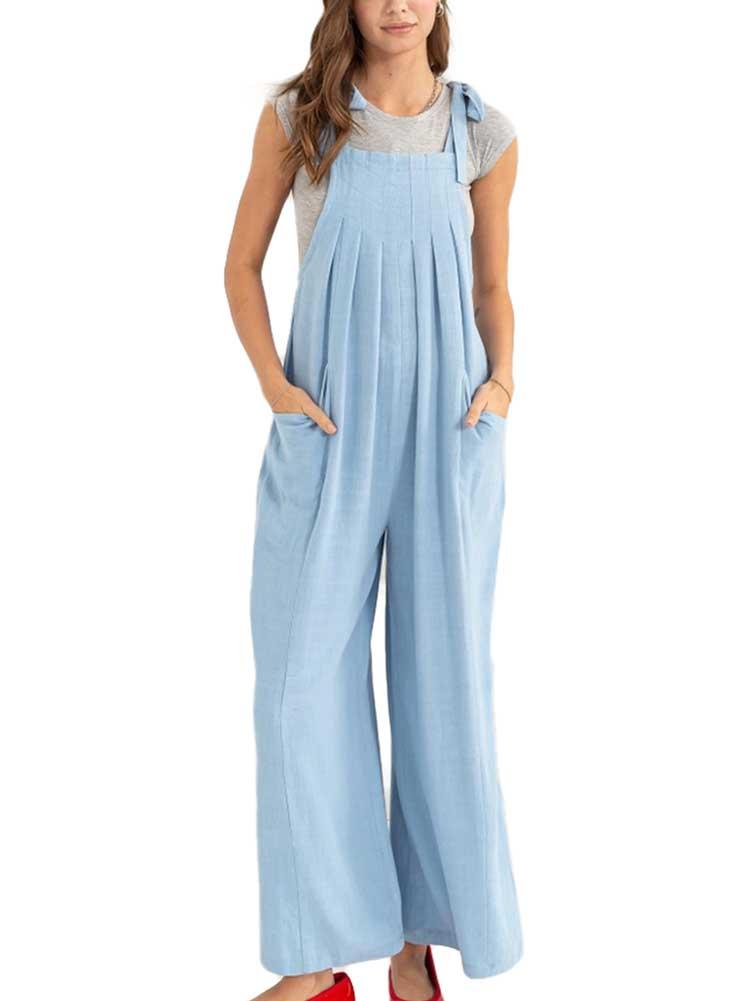 Hyfve Linen Blend Pleated Jumpsuit