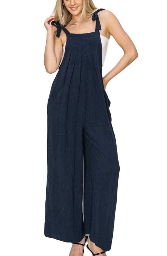 Hyfve Linen Blend Pleated Jumpsuit