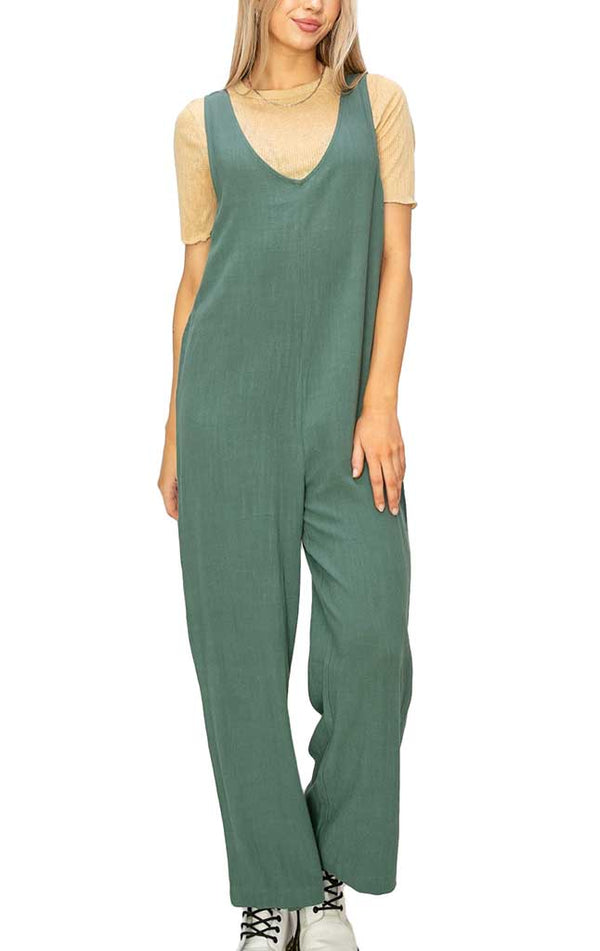 Hyfve Linen Sleeveless Jumpsuit
