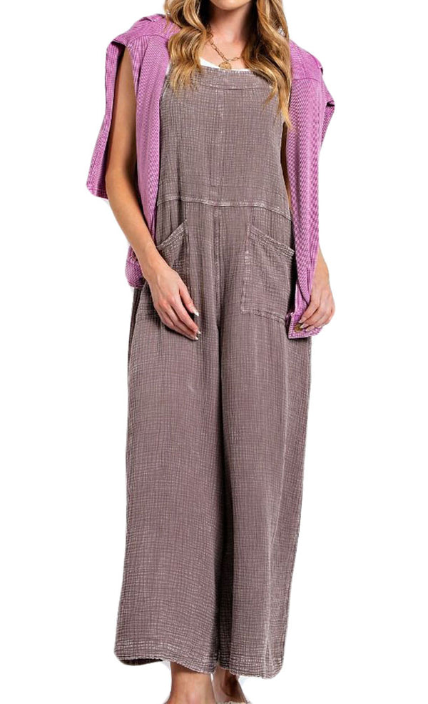 Easel Washed Cotton Jumpsuit