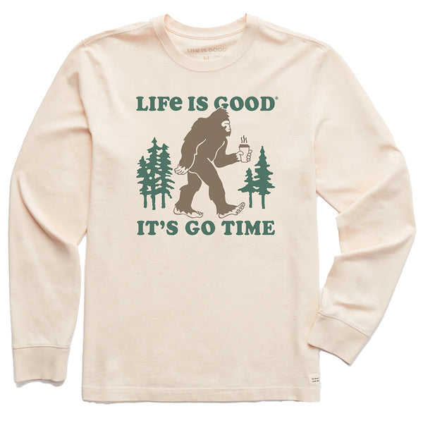Life Is Good Mens It's Go Time Sasquatch Crusher T-Shirt