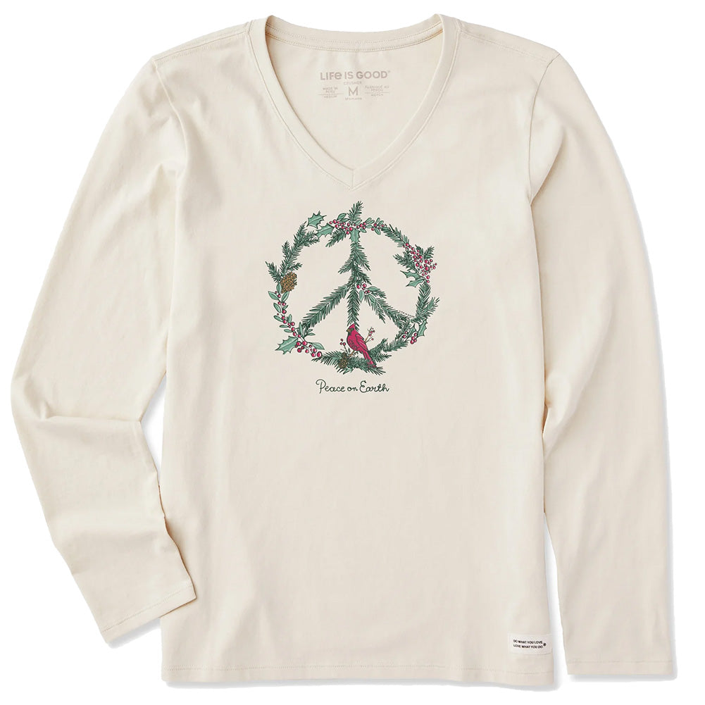 Life Is Good Mens Winter Pines Peace on Earth Crusher-LITE T-Shirt
