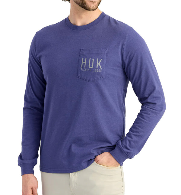 Huk Lodge Long Sleeve Pocket T-Shirt