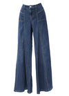 ODakota Blue Women's The Lean Low Rise Wide Leg Jeans