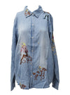 Blue B Women's Embroidered Western Blouse